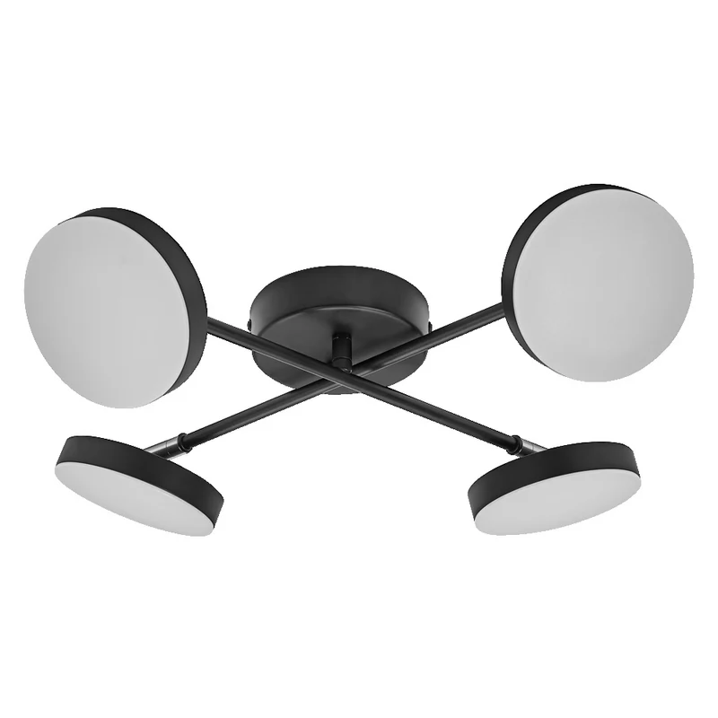 OSRAM DECOR Spot Moon Deckenleuchte schwarz, 4 Spots Cross, 21W