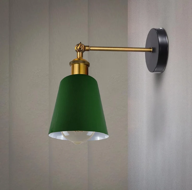Wandlampe Industrial in Glockenform, schwenkbar E27 ~3382