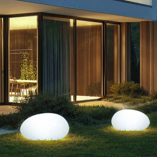 Widerstandsfähige Gartenlampe aus Stein – Cobbelise