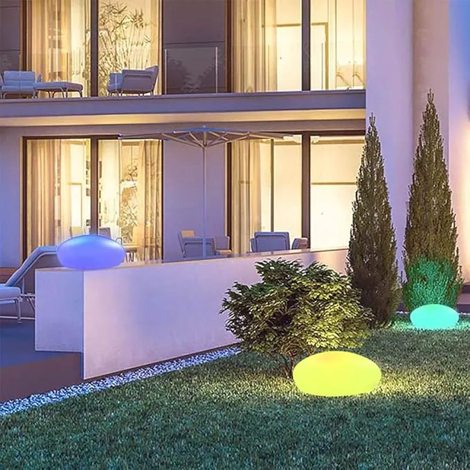 Widerstandsfähige Gartenlampe aus Stein – Cobbelise