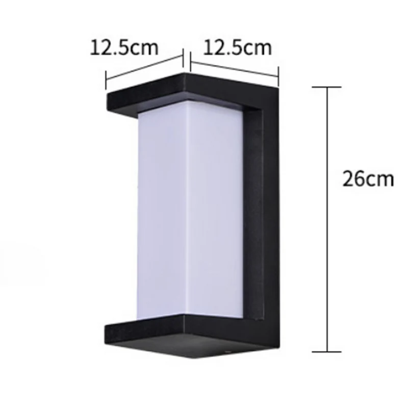Außenwandleuchte aus schwarzem Metall und weißem Glas – Novalise