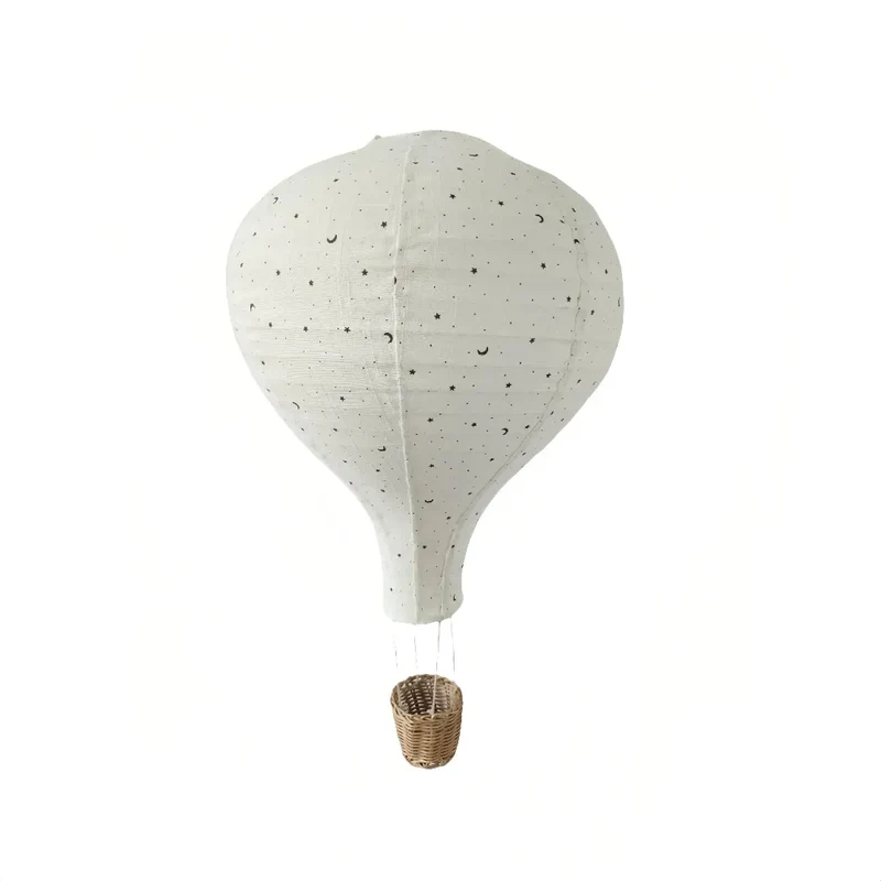 Boho Pendelleuchte fürs Kinderzimmer aus Stoff im Heißluftballon-Design