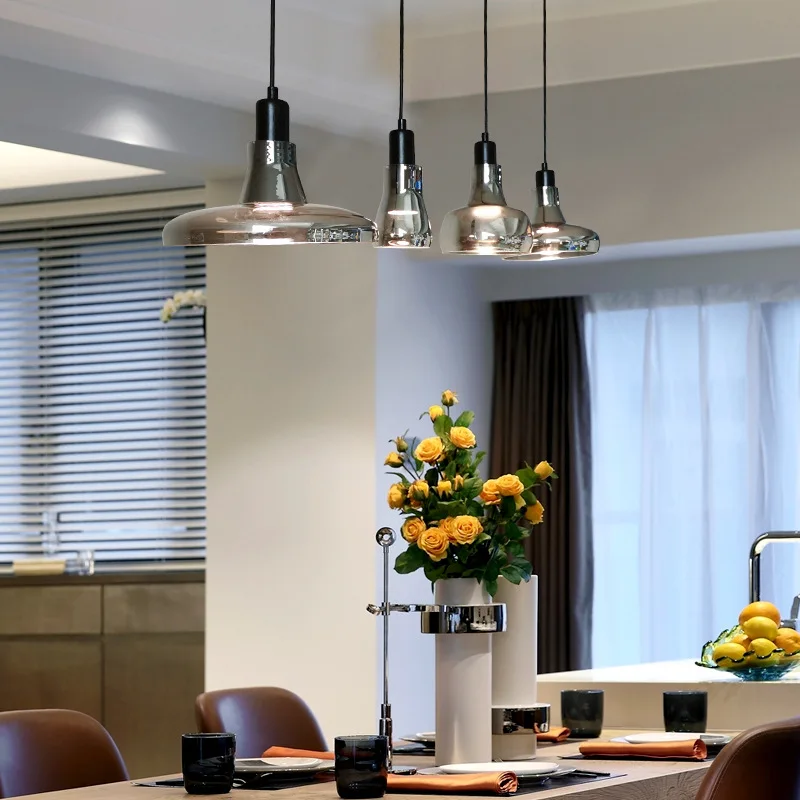 Moderne LED-Hängeleuchte aus Glas und Metall – Raplus