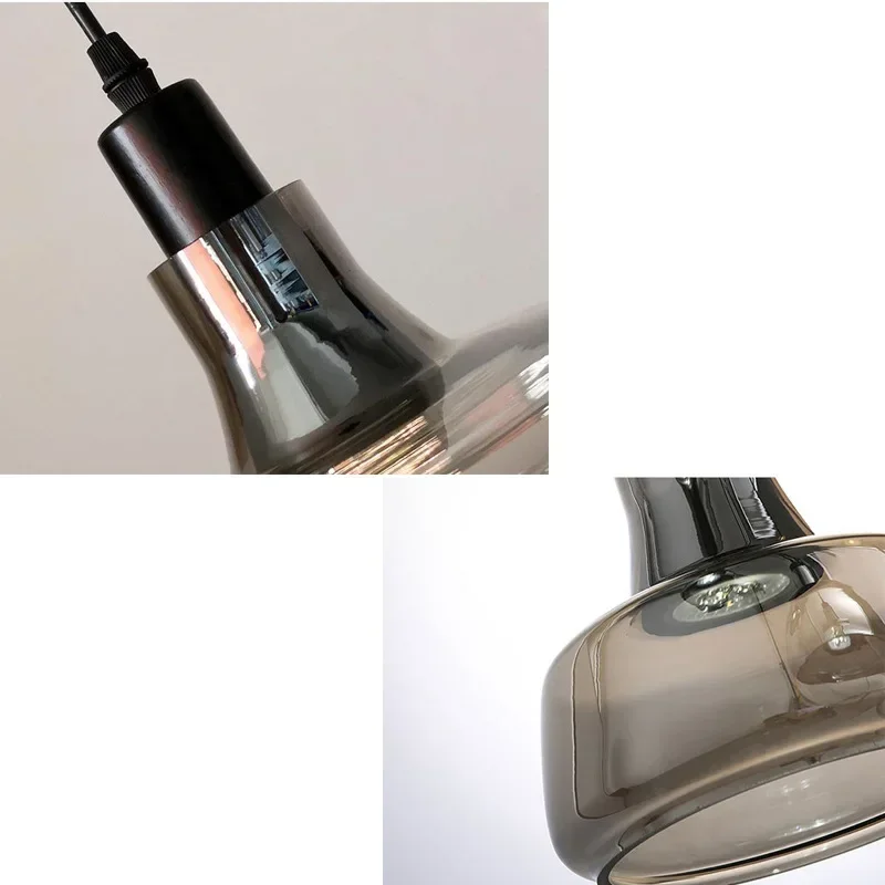 Moderne LED-Hängeleuchte aus Glas und Metall – Raplus