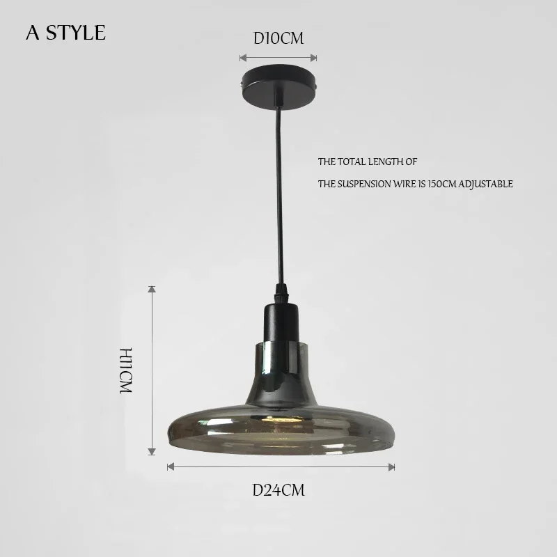 Moderne LED-Hängeleuchte aus Glas und Metall – Raplus