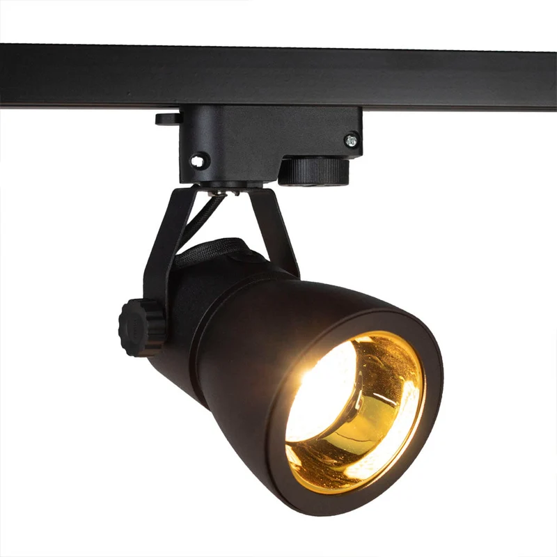 LED 1-Phasen-Schienenstrahler mit GU10-Fassung | Gold | Schwarz