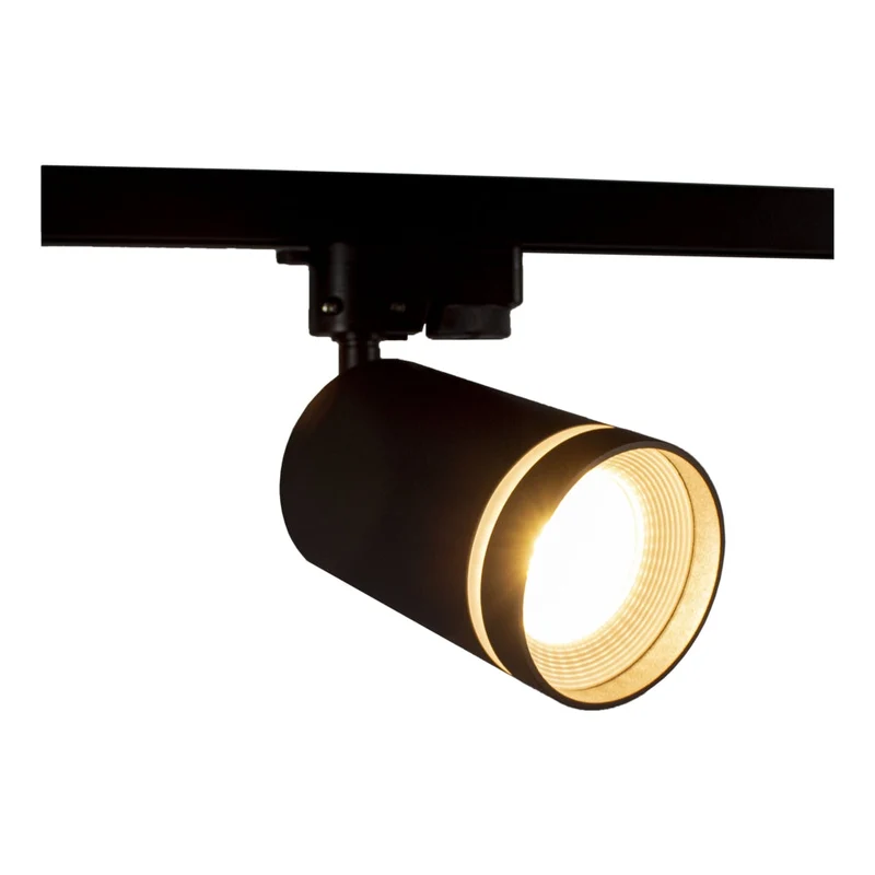 LED 1-Phasen-Schienenstrahler mit GU10-Fassung | Weißer Ring | Schwarz