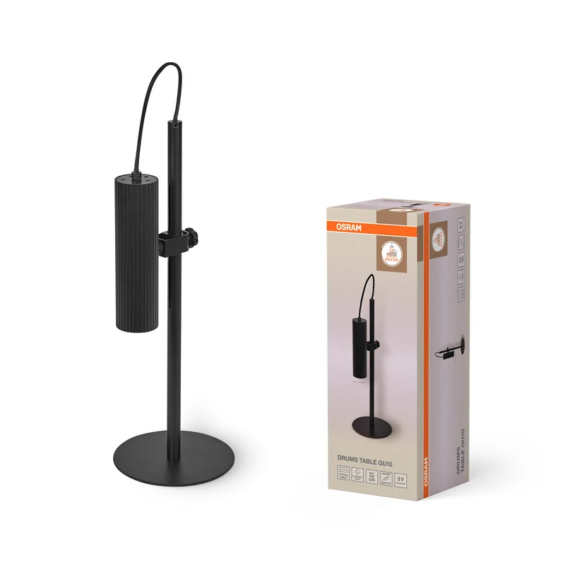 OSRAM DECOR Drums Table Tischleuchte GU10 Black
