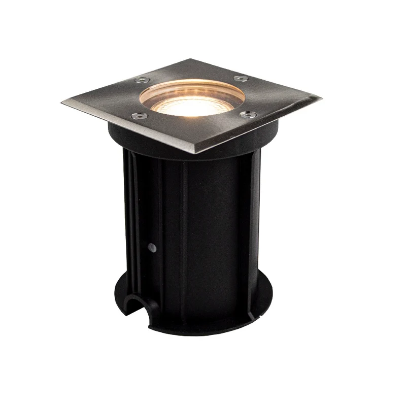 LED-Bodenstrahler GU10 quadratisch | Athen | Edelstahl | IP67