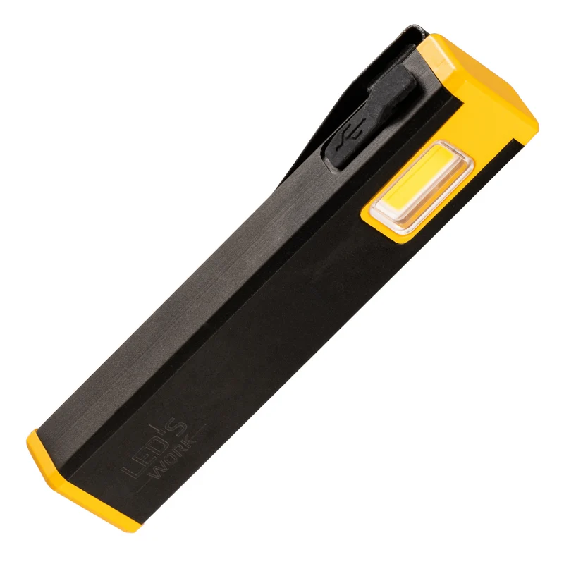 Akku Handlampe LED 300 Lumen - 5000 K, USB-C, Magnet-Clip, 3 Lichtmodi - LED's Work