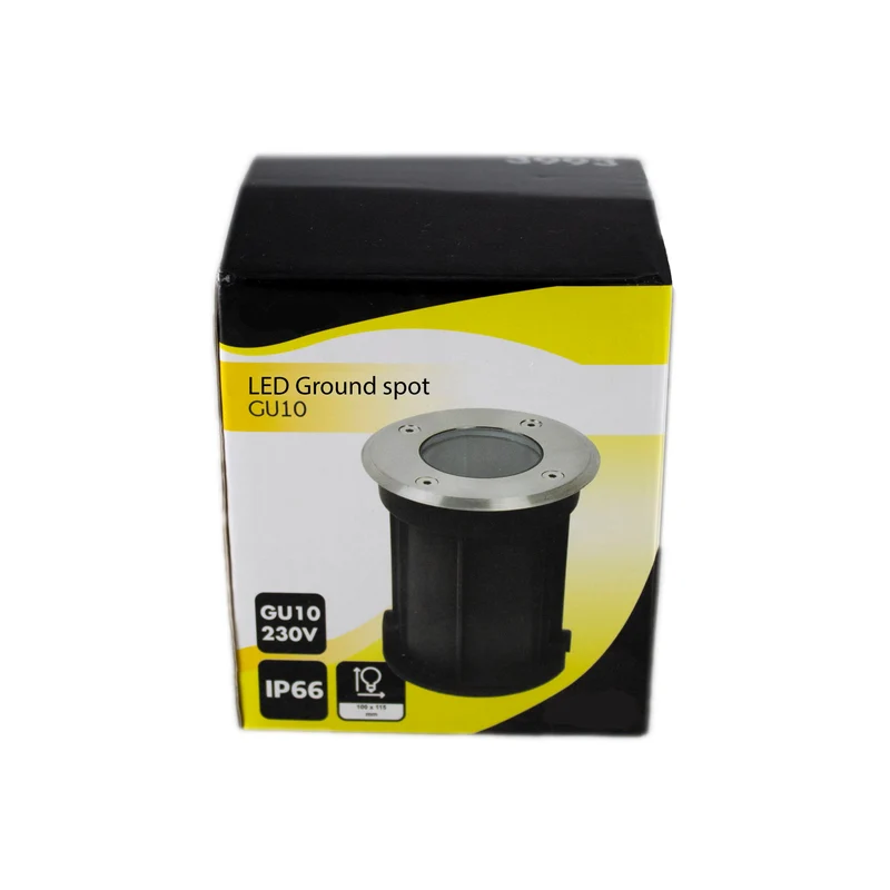 LED Bodenstrahler GU10 rund | Rhodos | Edelstahl | IP66