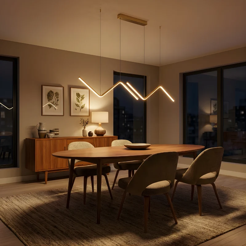 LED Pendelleuchte aus Aluminium, dimmbar – Khira