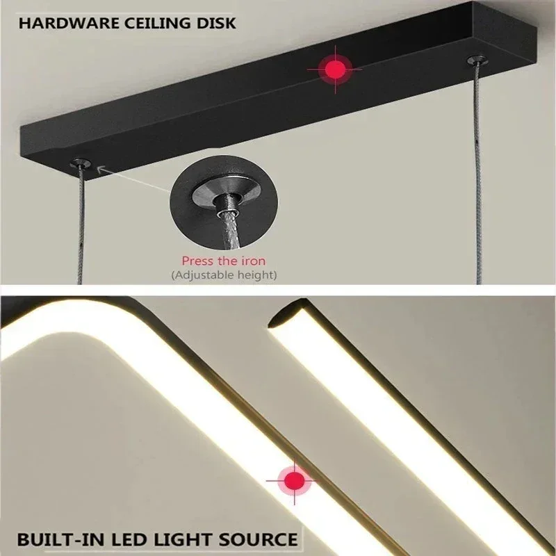 LED Pendelleuchte aus Aluminium, dimmbar – Khira