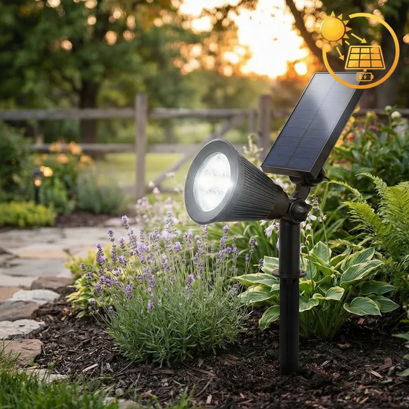 Solar-Bodenstrahler 2 Watt mit Erdspieß – 6000K Tageslichtweiß