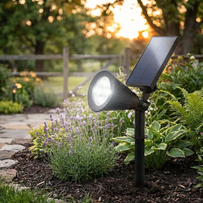 Solar-Bodenstrahler 2 Watt mit Erdspieß – 6000K Tageslichtweiß