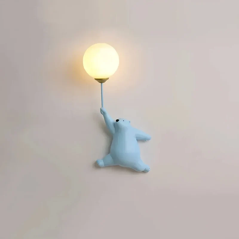 Kinderzimmer Wandleuchte im skandinavischen Eisbär-Design