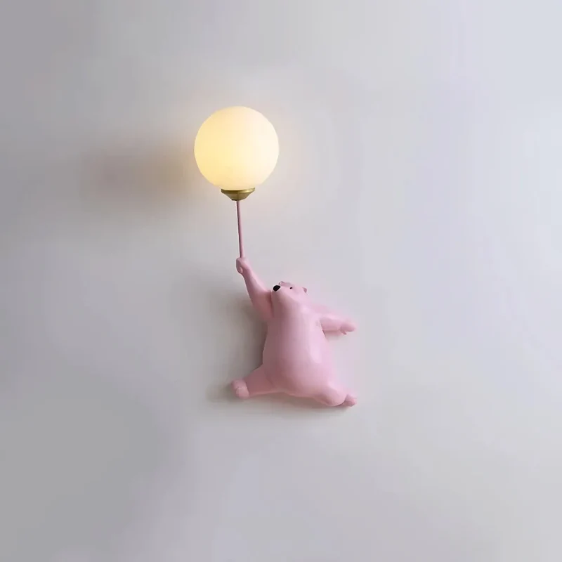 Kinderzimmer Wandleuchte im skandinavischen Eisbär-Design
