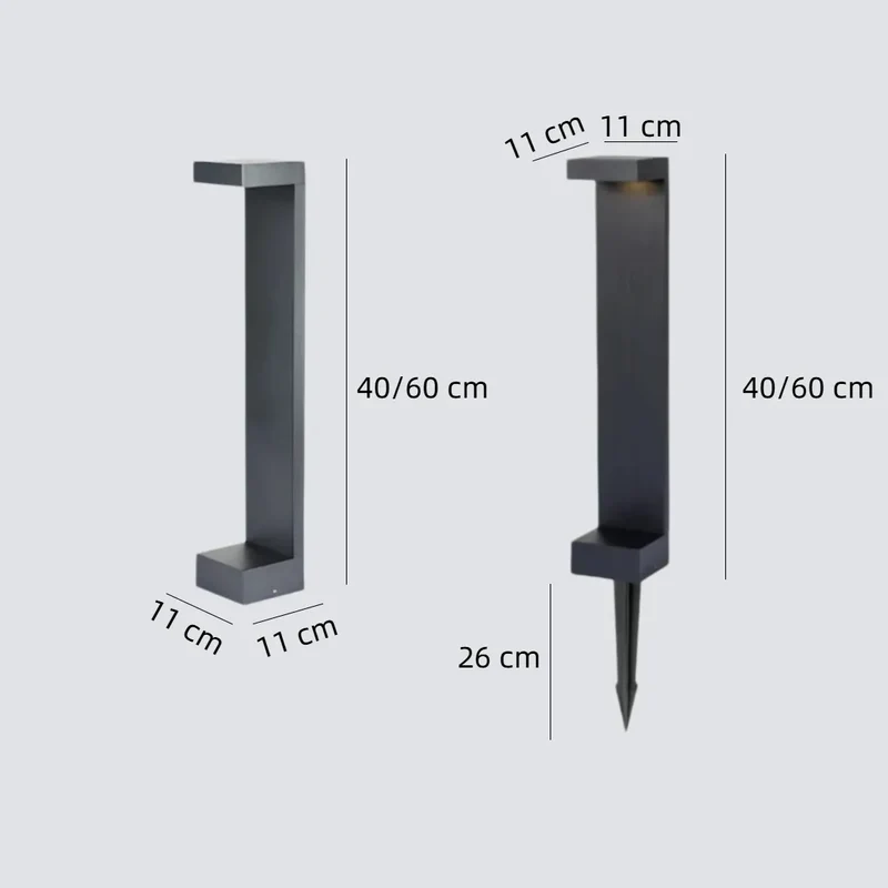 Moderne LED-Wegeleuchte für den Garten, IP65