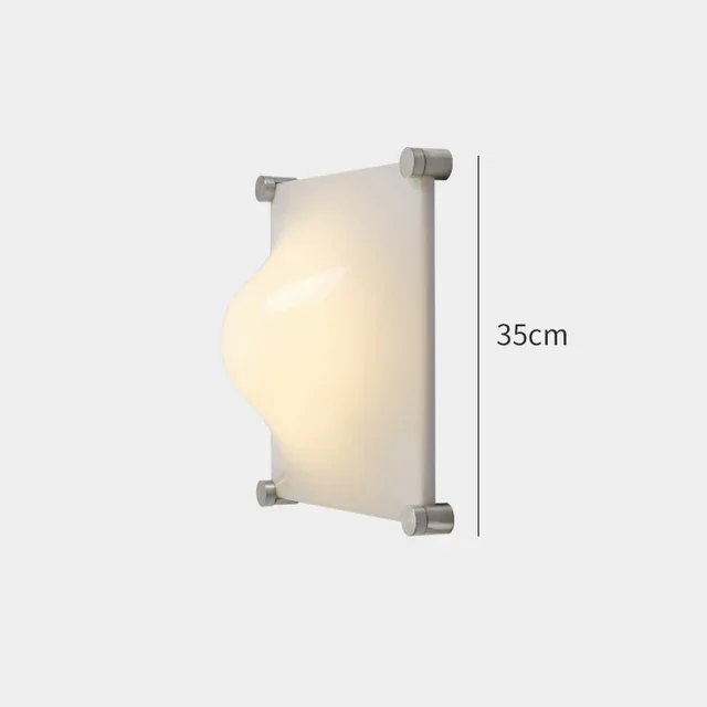 Weiße Acryl-Wandleuchte für Schlafzimmer – Belisara