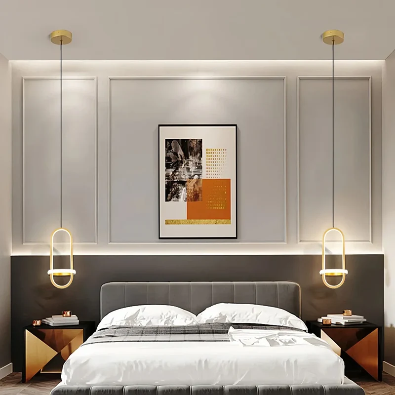 Kleine moderne LED-Pendelleuchte fürs Schlafzimmer