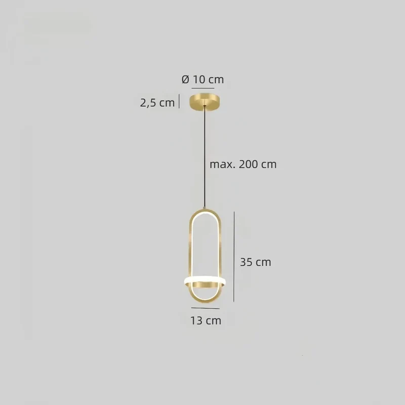Kleine moderne LED-Pendelleuchte fürs Schlafzimmer