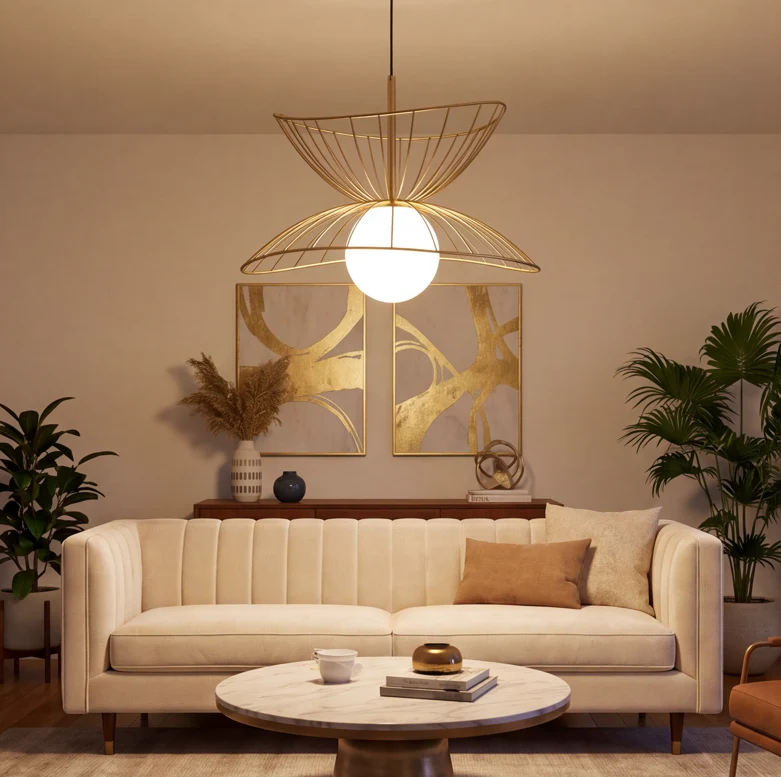 LED-Hängeleuchte aus lackiertem Metall, schlichtes Design – Fabulus