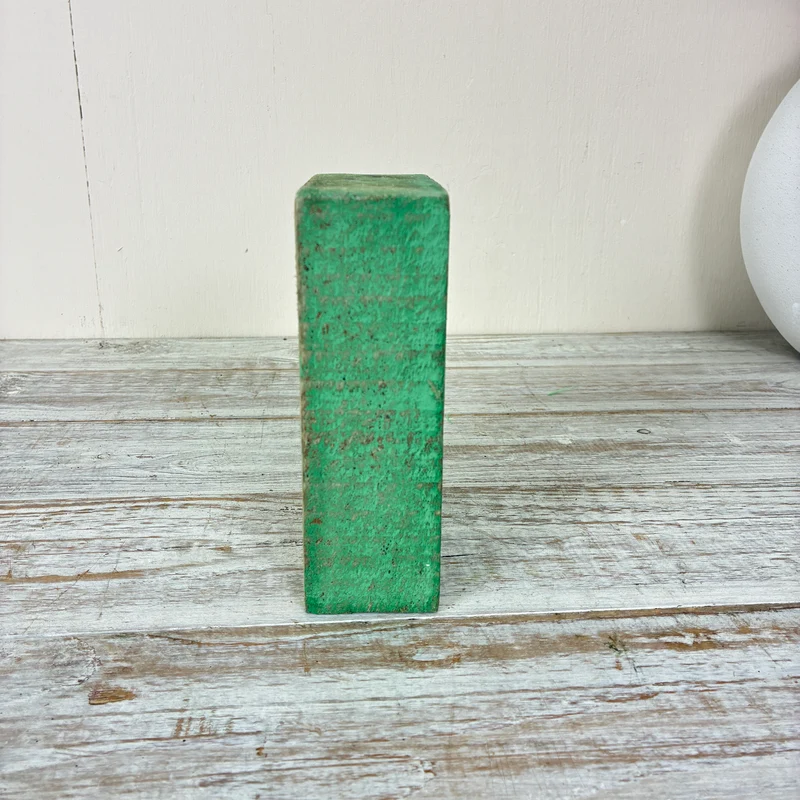 Schmetterling Deko Holzblock Grün Holz Dekoration