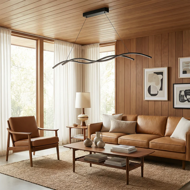 Moderne LED-Hängeleuchte aus minimalistischem Metall – Stévia
