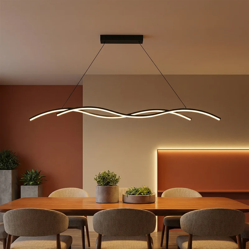 Moderne LED-Hängeleuchte aus minimalistischem Metall – Stévia