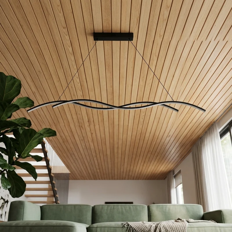 Moderne LED-Hängeleuchte aus minimalistischem Metall – Stévia
