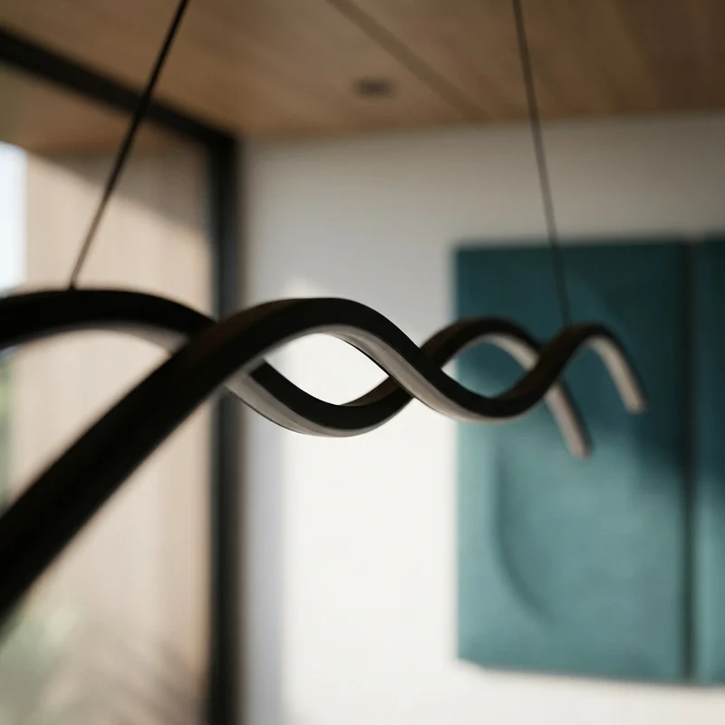 Moderne LED-Hängeleuchte aus minimalistischem Metall – Stévia