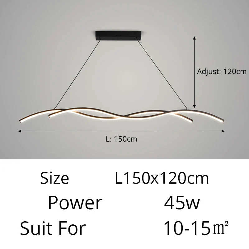 Moderne LED-Hängeleuchte aus minimalistischem Metall – Stévia