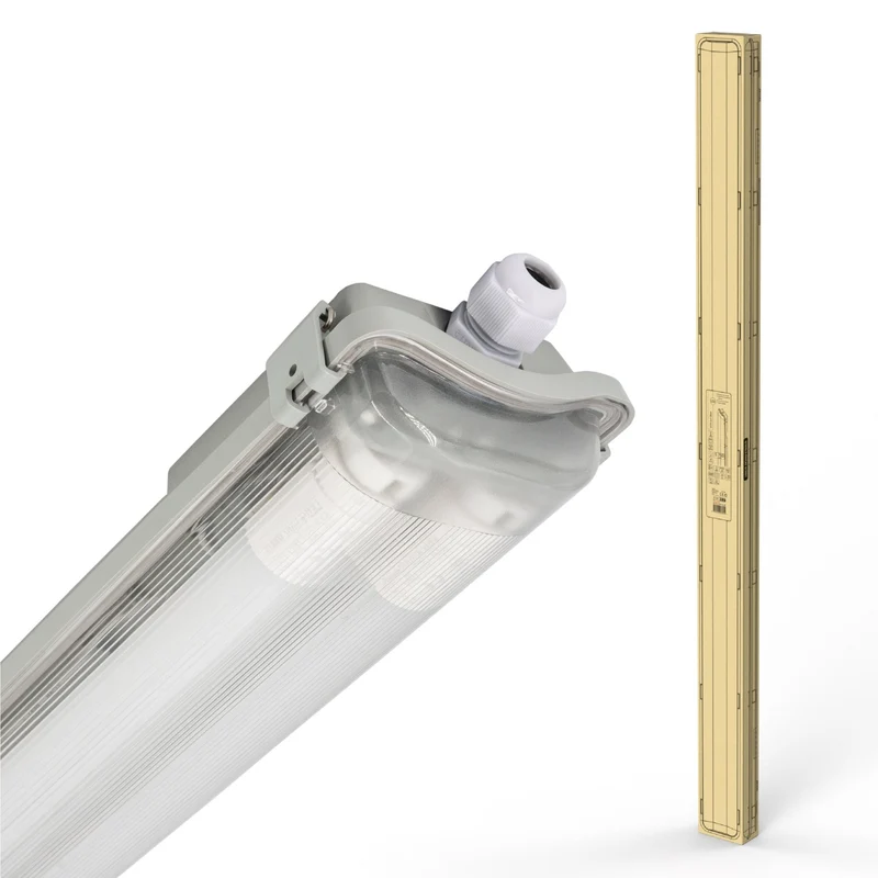 LED-Feuchtraumleuchte 150cm 48W 2x Röhre G13 kaltweiss - 4x Sparpack - Proventa