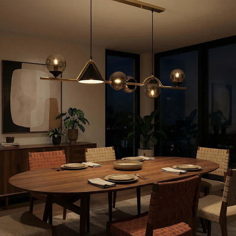 Moderne LED-Deckenleuchte aus Glas und Metall – Stalio