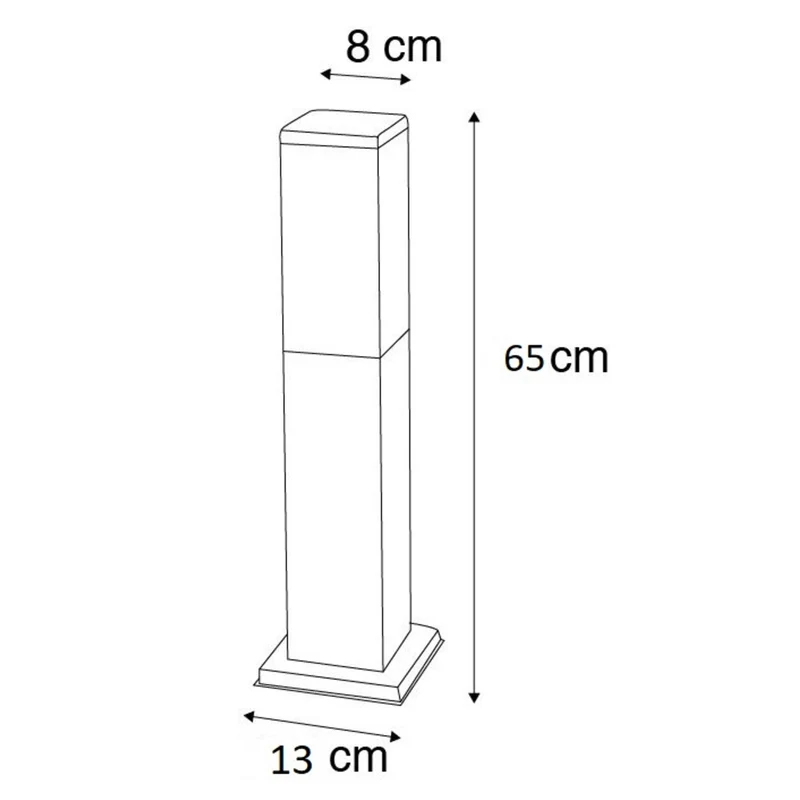 Moderne stehende Außenleuchte schwarz 65 cm IP44 | Hawaii