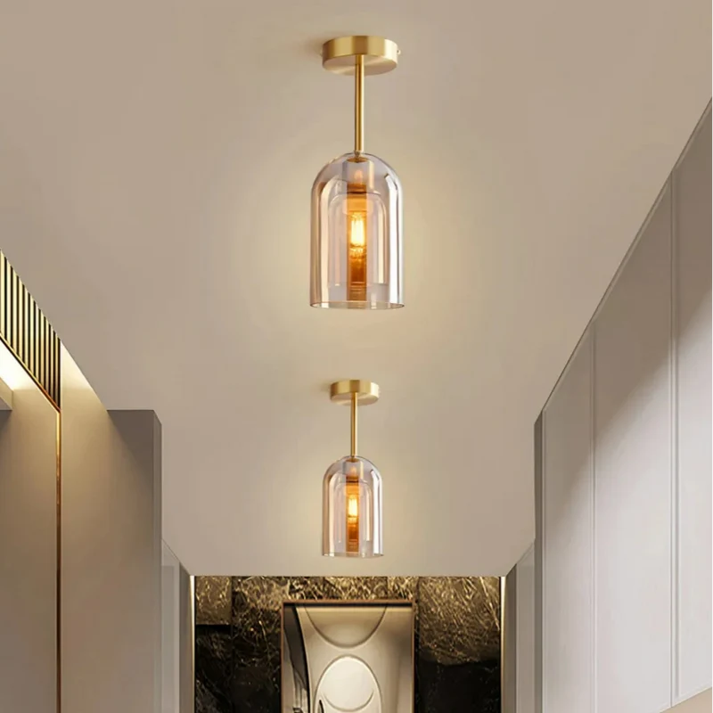 Moderne LED-Deckenleuchte aus Glas für Flur & Eingangsbereich