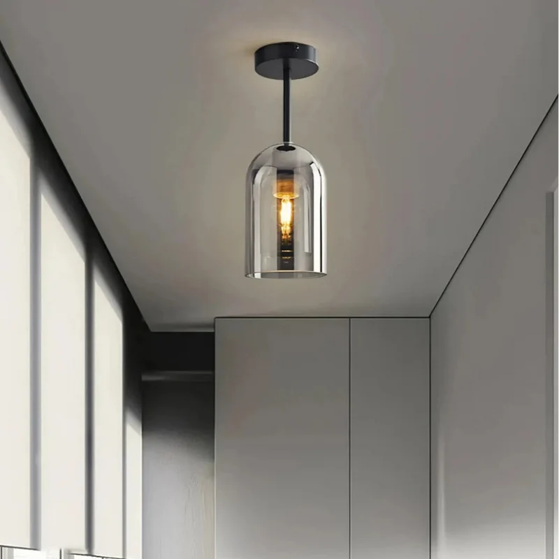 Moderne LED-Deckenleuchte aus Glas für Flur & Eingangsbereich