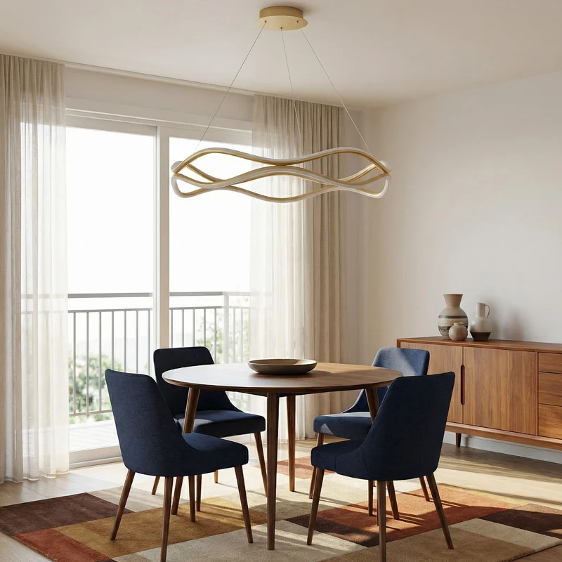 Aluminium LED Pendelleuchte Dimmbar Modernes Design – Roumeas