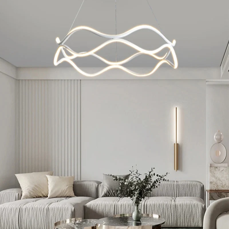 Aluminium LED Pendelleuchte Dimmbar Modernes Design – Roumeas