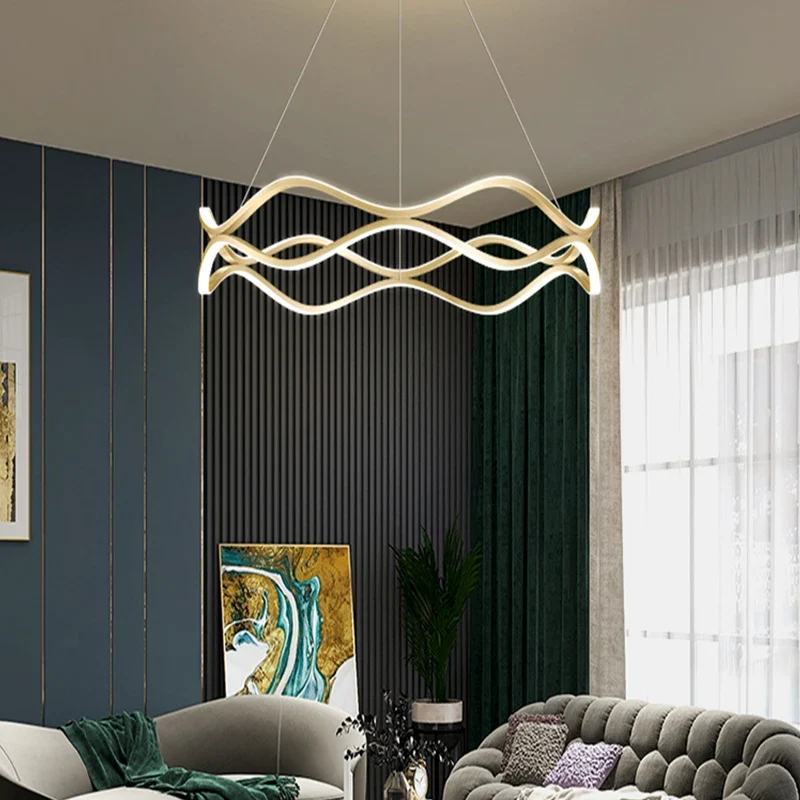 Aluminium LED Pendelleuchte Dimmbar Modernes Design – Roumeas