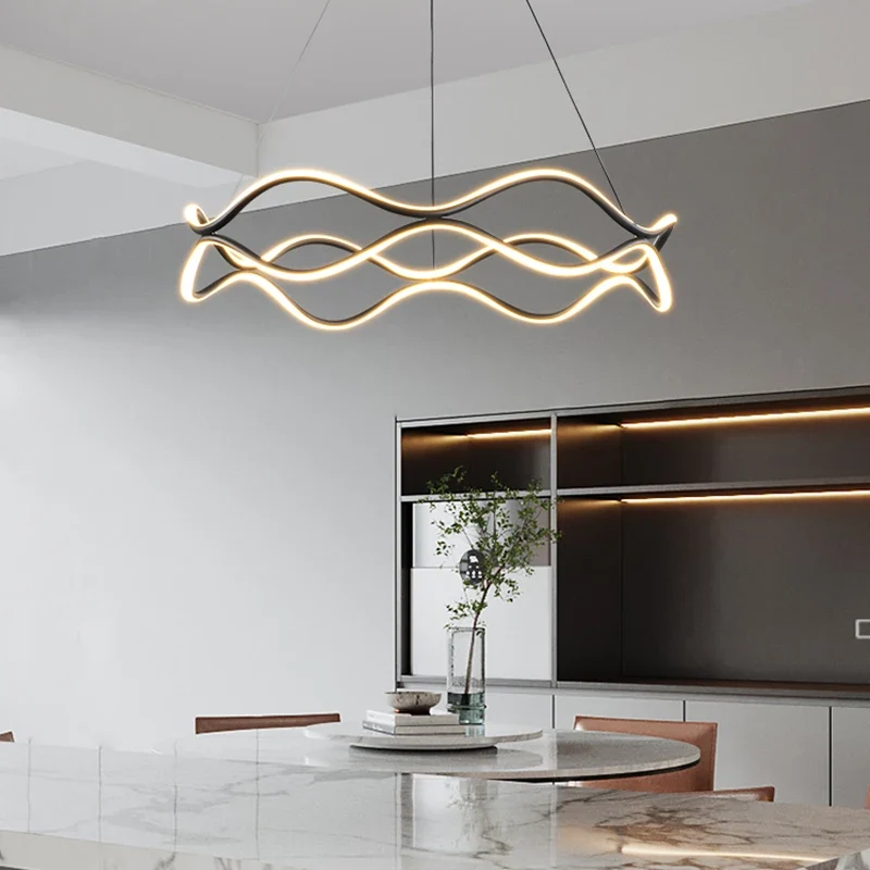 Aluminium LED Pendelleuchte Dimmbar Modernes Design – Roumeas