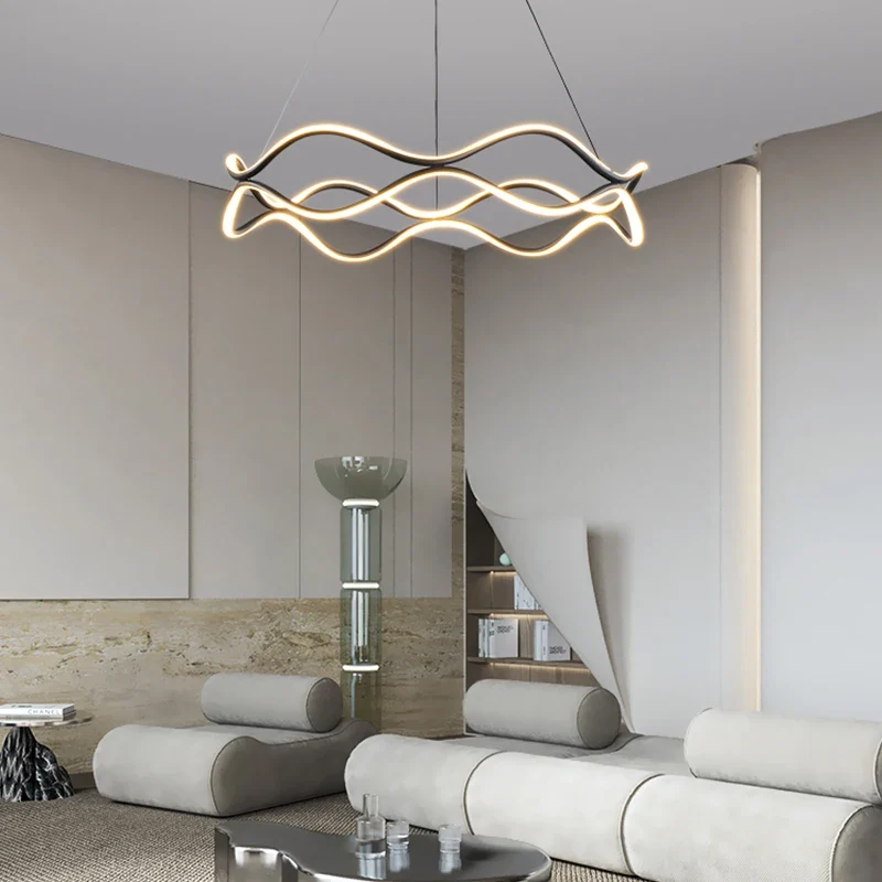 Aluminium LED Pendelleuchte Dimmbar Modernes Design – Roumeas