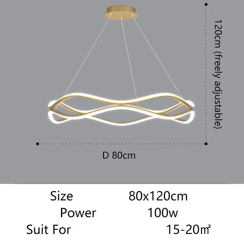 Aluminium LED Pendelleuchte Dimmbar Modernes Design – Roumeas