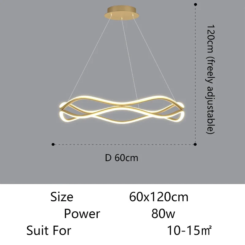 Aluminium LED Pendelleuchte Dimmbar Modernes Design – Roumeas