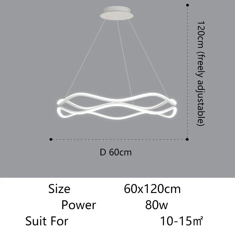 Aluminium LED Pendelleuchte Dimmbar Modernes Design – Roumeas