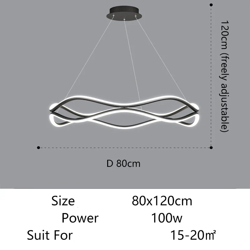 Aluminium LED Pendelleuchte Dimmbar Modernes Design – Roumeas