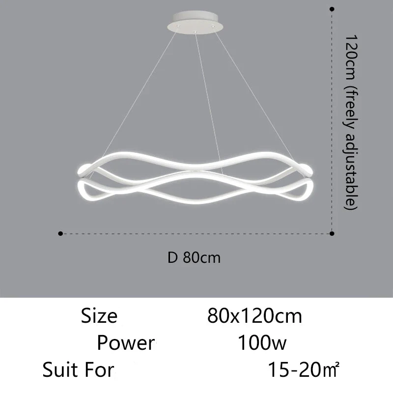 Aluminium LED Pendelleuchte Dimmbar Modernes Design – Roumeas