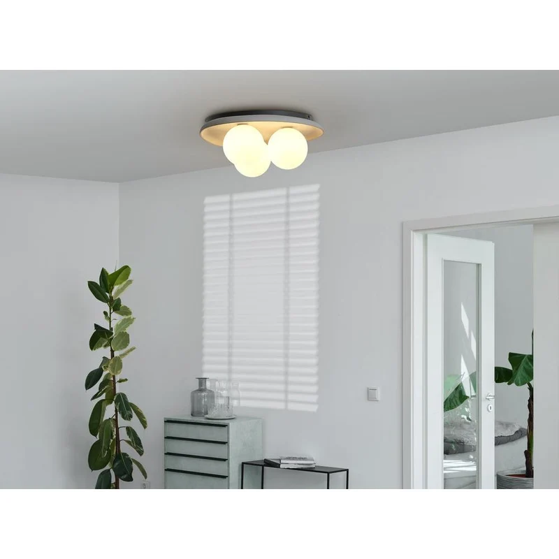 OSRAM DECOR Concrete Nest Deckenleuchte Grau, 3-flammig, G9