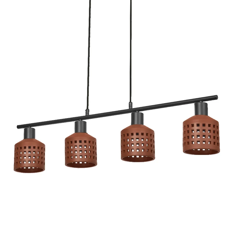 OSRAM DECOR Clay Windows Pendant Pendelleuchte LN 4xE27 Brown