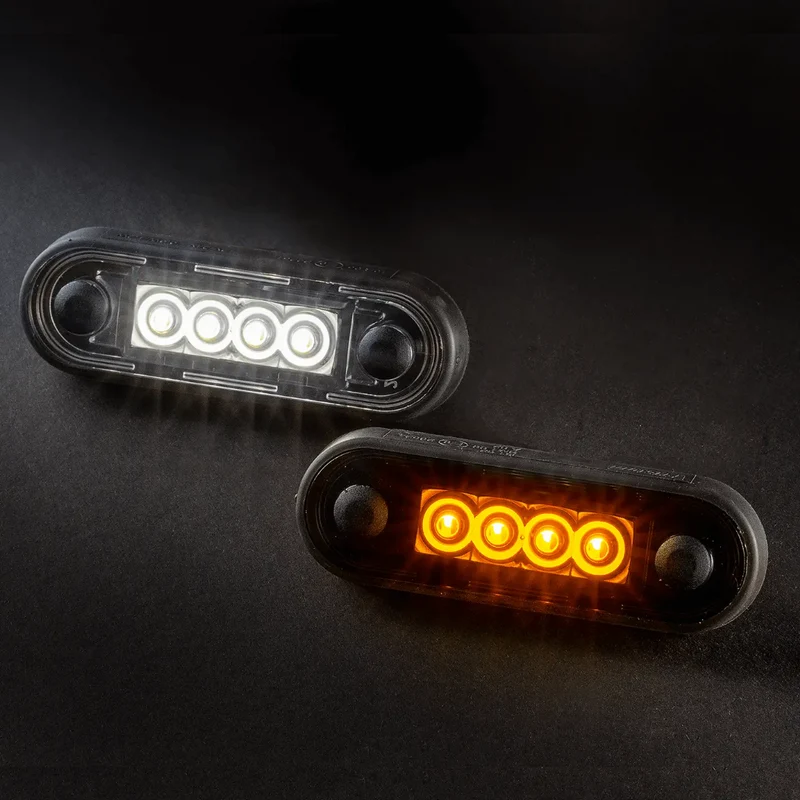 Fristom FT-073 BZ LED-Begrenzungsleuchte - zweifarbig Bernstein/Weiß